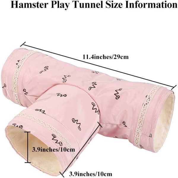 Foldbar Hamster Legetunnel Lille Dyr Kæledyr Ly Kæledyr Legetøj Nes