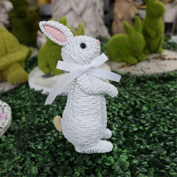 Simulerad kaninfigur, påskbordsdekoration, festivalkonst