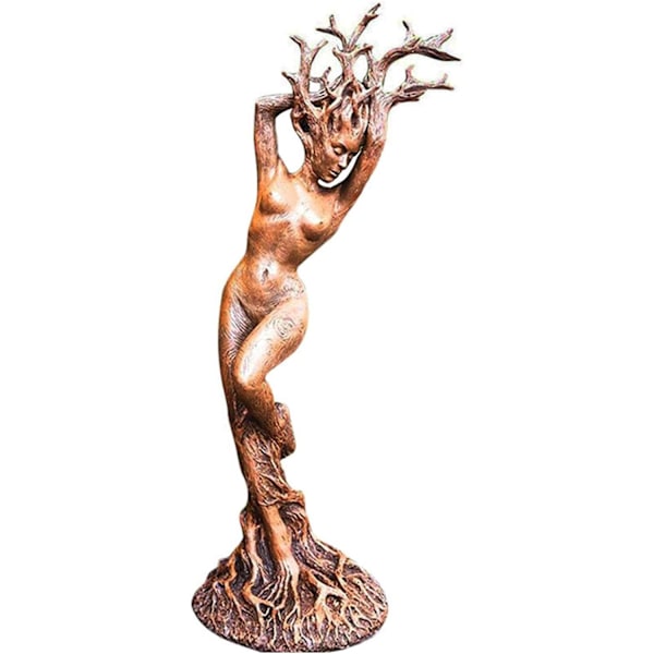 Skovgudinde Statue Resin Ornamenter Have Kunsthåndværk Ornamenter Grøn Mand Statue Træ Gud Ornamenter