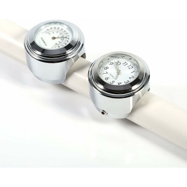 Motorcykel Styr Ur, Termometer + Tid 7/8\" Vandtæt Mo