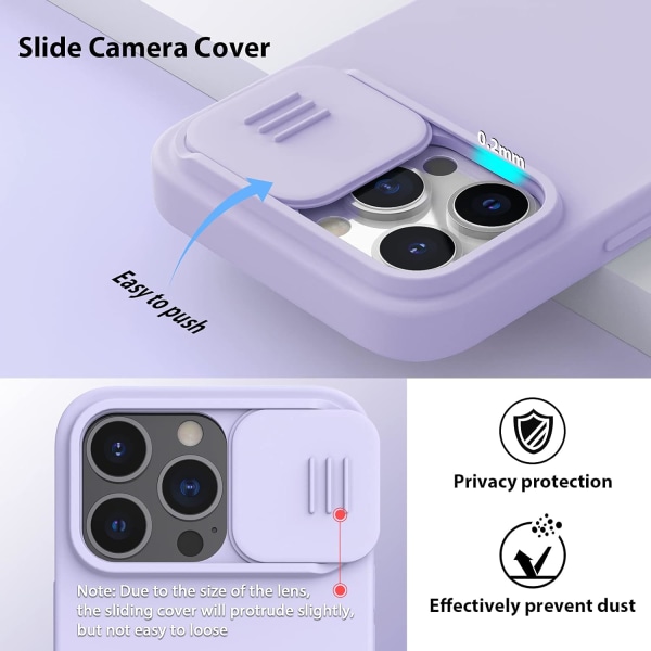 Kompatibel med iPhone 13 Pro case med cover, CamSh