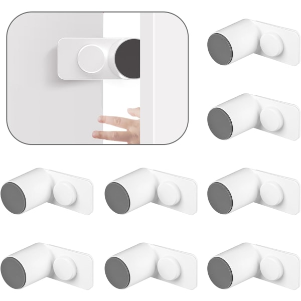 8 st dörrfingerskydd, barnsäker självhäftande dörrstopp