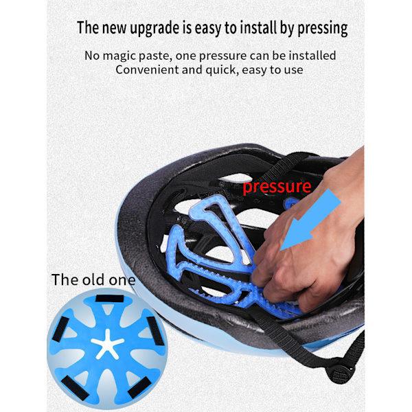 Silikonhuvudskyddsfoder Inre skyddande dynor Cykel Repl