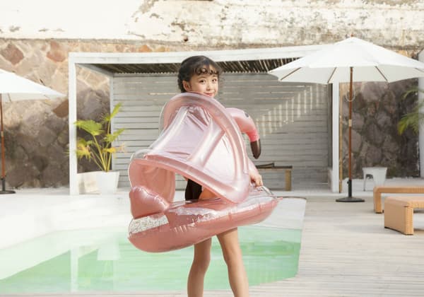 Svømmepølsstol, svømmering, oppustelig svømmering, pool float