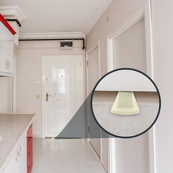 Flytta dörrkåporna, vindtäta och anti-kollision, för att stoppa sovrumsdörrens hörn av lägenhetsdörren
