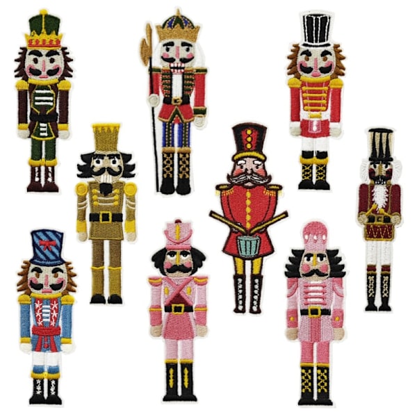 Puppet soldat tyg med tecknade animefigurer, 9 delar, vackra