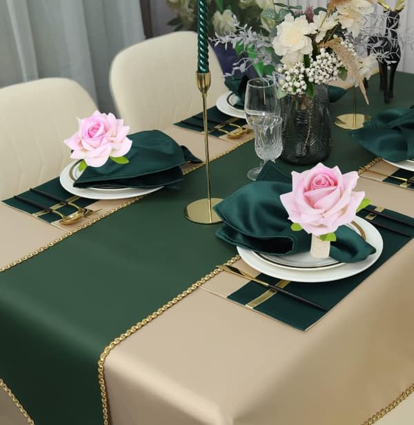 Rosa serviettring 12 stk Blomster Bord Serviettring, til bryllup