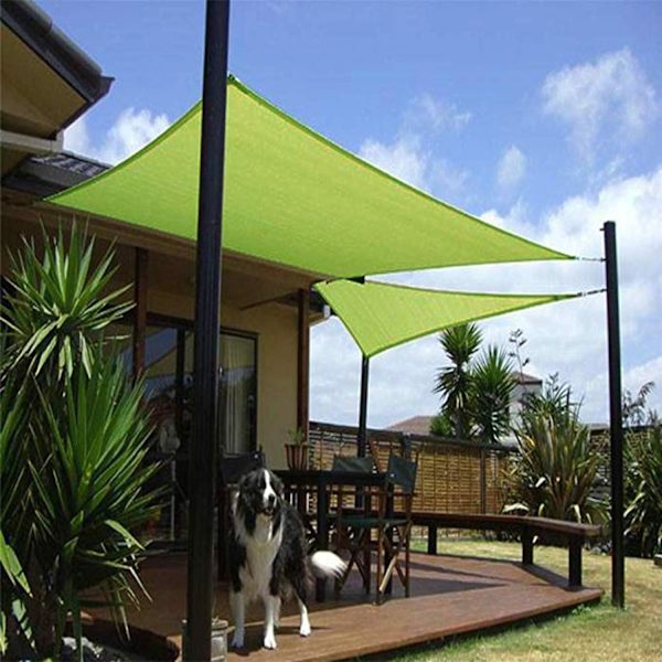 Parasolsejl 2x2 meter græsgrøn vandtæt markise til terrasse og have solbeskyttelse 90% beskyttelse