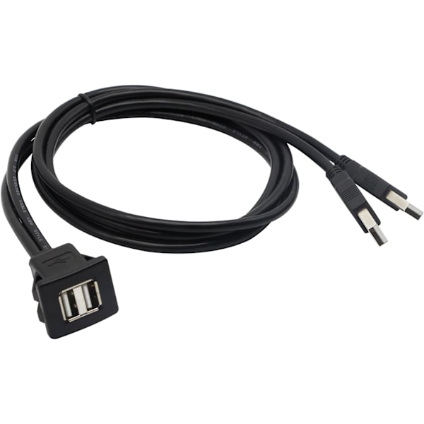 USB-panel, innfelt kabel, USB 2.0 forlengelsespanel, innfelt montering