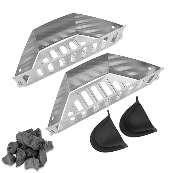 2Char-kurv Grillkulltennerholdere