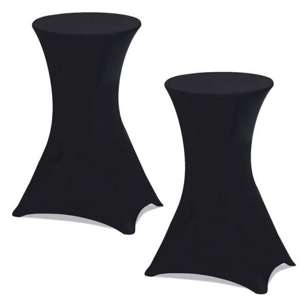 Sæt med 2 sorte covers til foldeborde, 110 CM