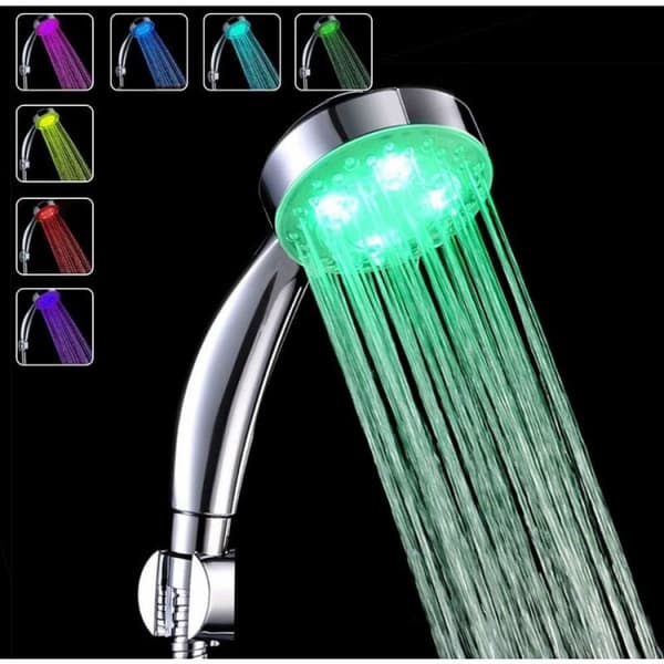 LED Farveskiftende Brusehoved, 7 Farver Håndholdt LED Brusehoved