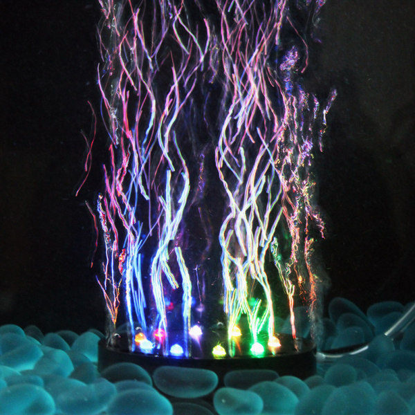12 Multicolor RGB LED Akvarium Undervands Boble Undervandslys
