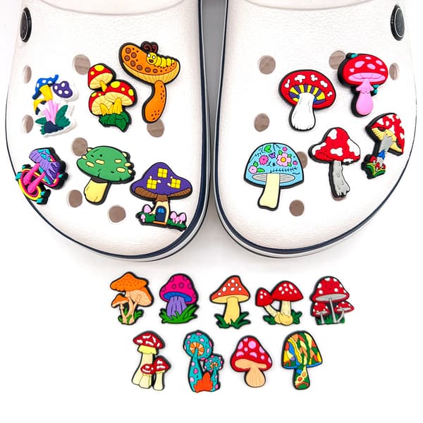 Crocs Mushroom Series Sko, 20 Søde, Blomster Dekorative Spænde, P