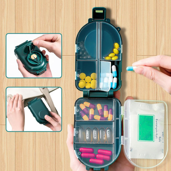 Medicine Separation Box - Liten pillskärare för stora tabletter, Po