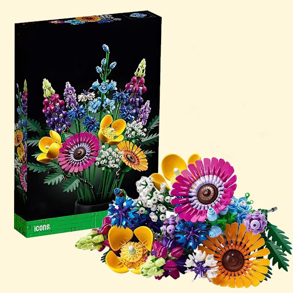 Bukett med blomster, kunstige blomster til innendørs bruk, botanisk samling