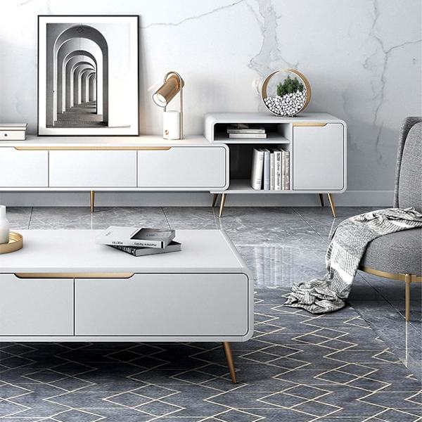 4 Guld Metal Møbelben 18cm, Moderne Sofaben, Ben til Kaffe