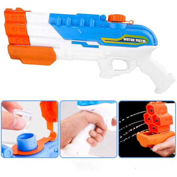 Vattenpistol Spruta 4 Munstycken Hög Kapacitet 1200cc Vattenpistol 30