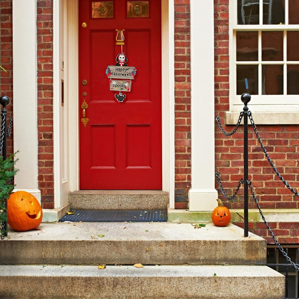 3 stk. Halloween træhængeskilt, Liwein trægræskar skilt