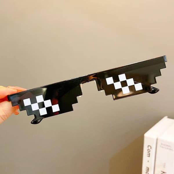 Sorte Thug Life Briller Meme Solbriller Pixel Sort