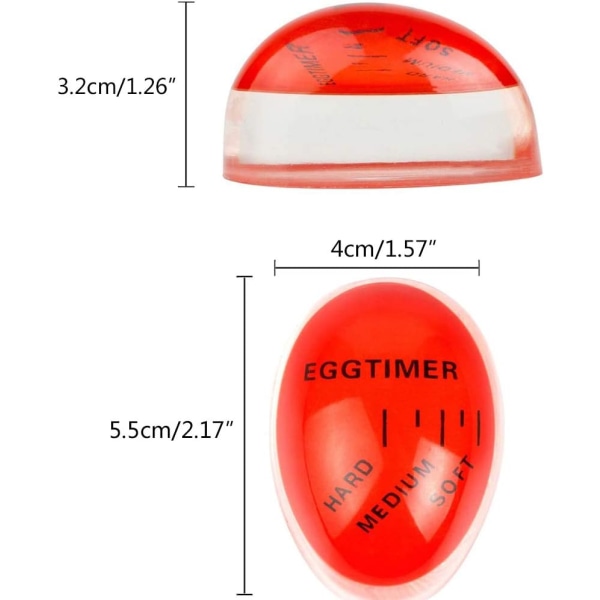 Kök Ägg Timer, 2 st Koka Mjuk, Medium eller Hård Färgförändring