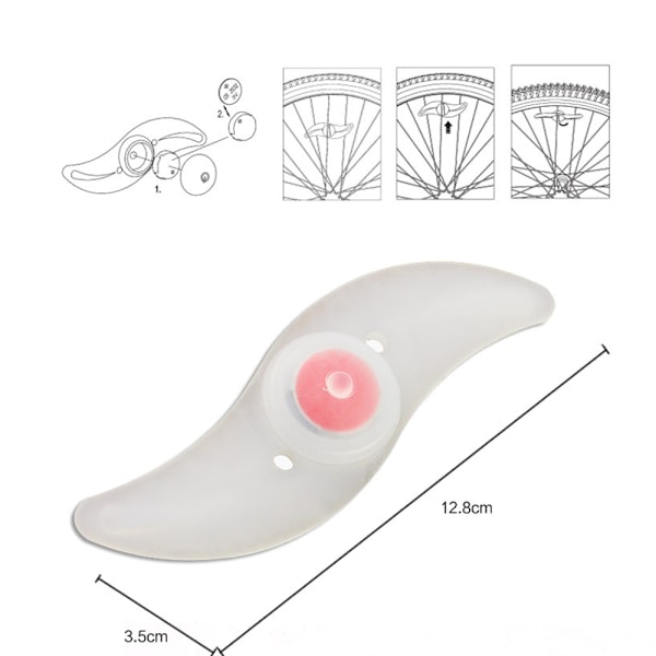 LED-hjulbelysning (blå + flerfärgad) set med 8, cykelhjulsekrar