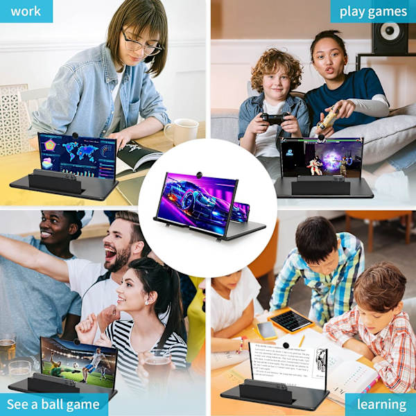 12 tuuman näytön suurentaja, 3D HD matkapuhelimen suurentaja projektionäyttö