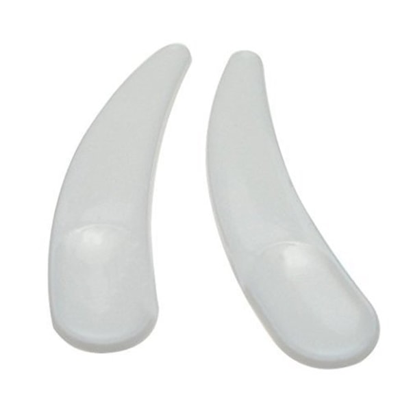 50 kappaletta Mini Curved Makeup Spoon Makeup Mask Plastic Spoon(Whit