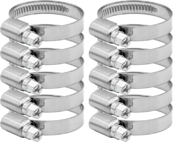 Rostfria slangklämmor diameter 40-63mm 20 stycken