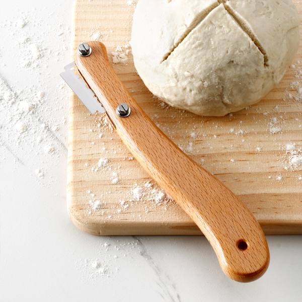 Tretøys kniv i tre med rustfritt stål skrape brødkniv