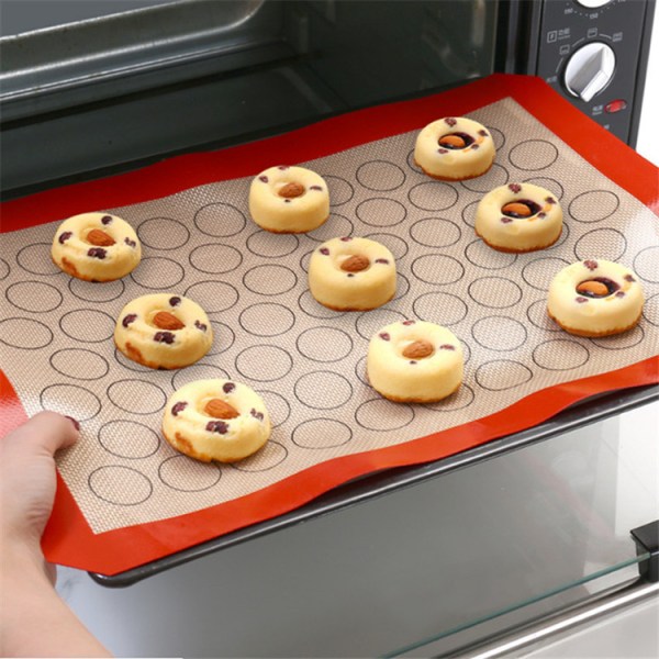 Macaron Non-Stick Silikon Bakmatta Cookie Pad Rolling Dough Ma
