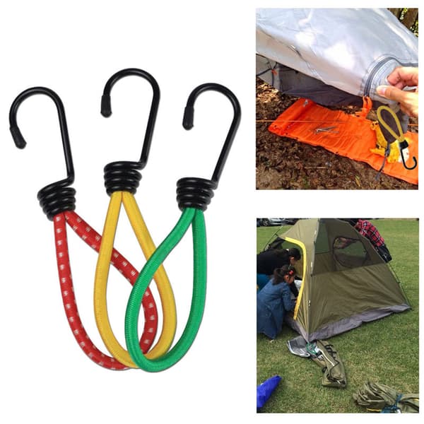 Bungee-snören med krokar - 12 x 15 cm Pack Universal Bungee-snören w