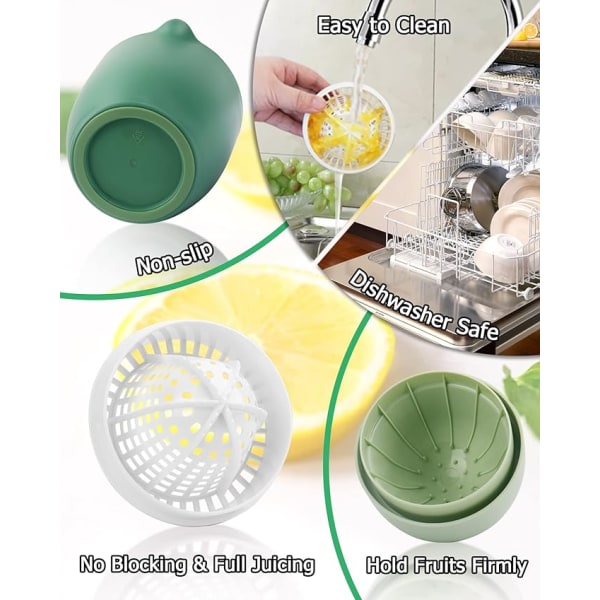 Manuel citruspresser med et unikt citronformet design to tilstande o