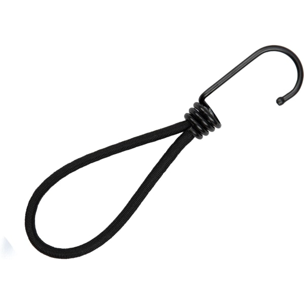 25 Profesjonell elastisk gummistrammer med krok (svart 240 mm)