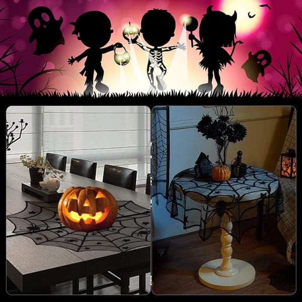Halloween blonder duker, edderkoppnett duker 100% polyester