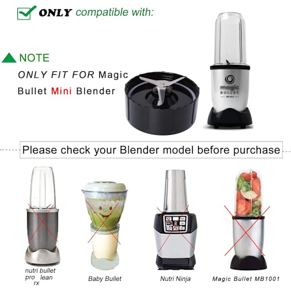Reservedel kompatibel med Magic Bullet Mini Blender, Reservedel