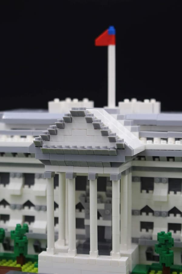 Arkitektur Vita huset Micro Mini Blocks Set, Världsberömd