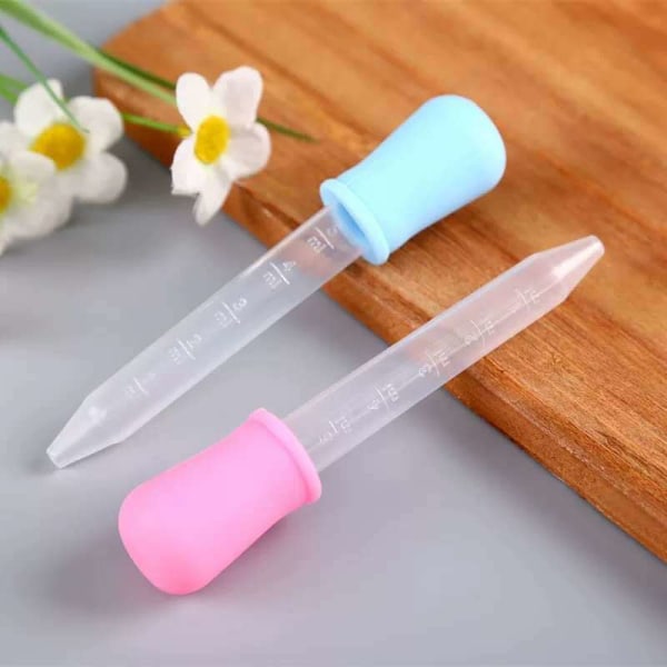 6 stk 5 ml matkvalitet silikon og plast dråpepipetter for Ca