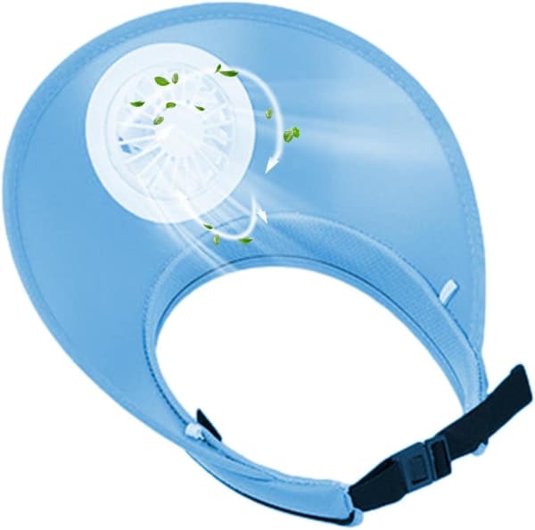 Solhat med ventilator til kvinder - Anti-UV solhat - Bærbar køleventilatorhætte, U