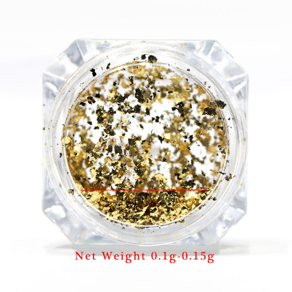 Silver och guld nagelglitter nagelfolie holografiskt glitter nagel p