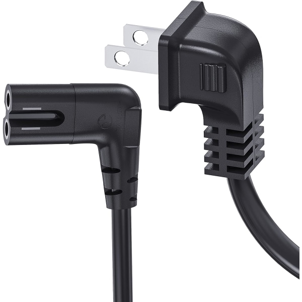 TV-strømkabel kompatibel med Samsung TV, Ancable 6-fod 90 grader