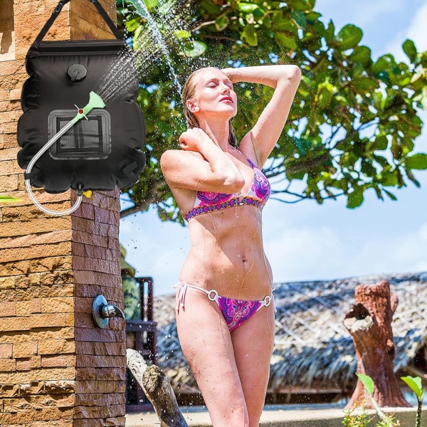 Solardusjpose for camping, 20L bærbar solardusjpose