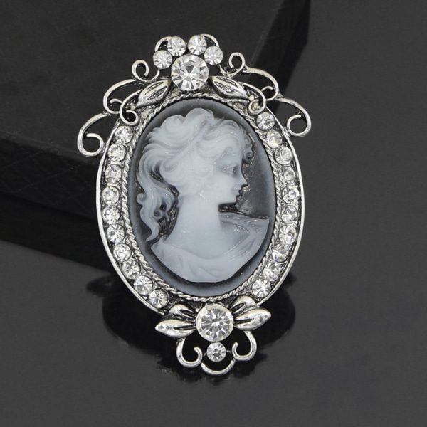 Vintage antik Lady Brosch Pin Womens Crystal Rhinestones Breas
