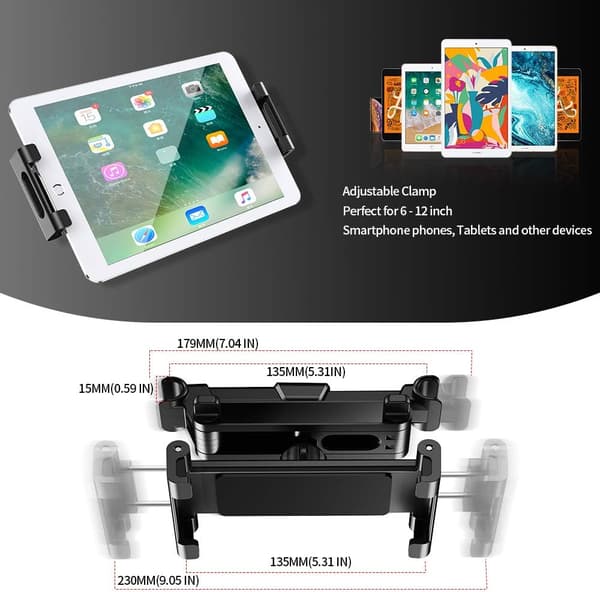 Auton tabletin pidike, Universaali auton tabletin pidike Auton pääntuki 360°