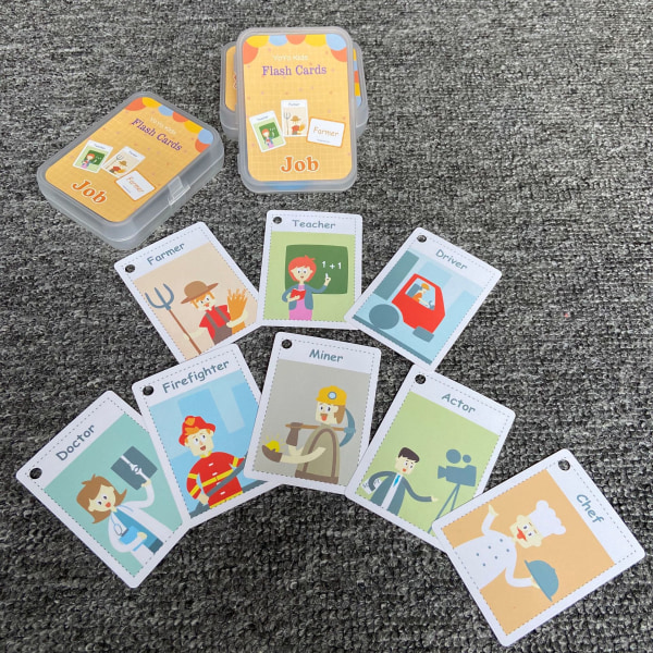 3 kpl Lapset Montessori Vauva Opi Englannin Sana Kortti Flashcards Cogn