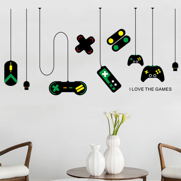 Spelhandtag klistermärke Hem Dekal Affischer Pvc väggmålning Video Game Stick