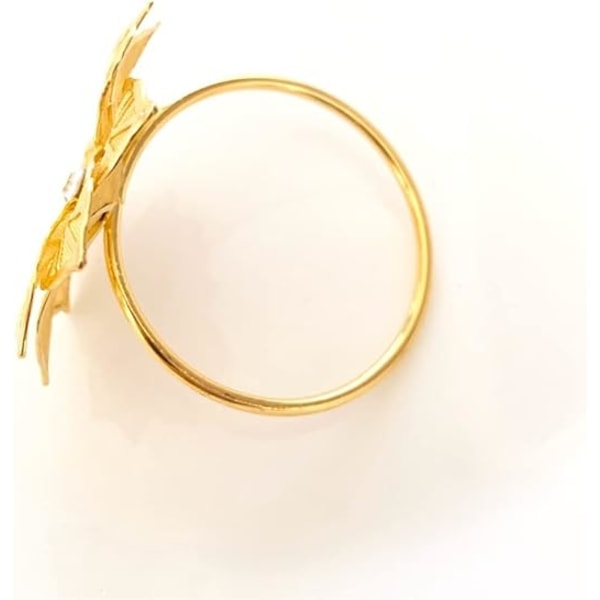 1 stk. Hotel Guld Serviet Spænde Mesh Blomst Serviet Ring Bor Blomst