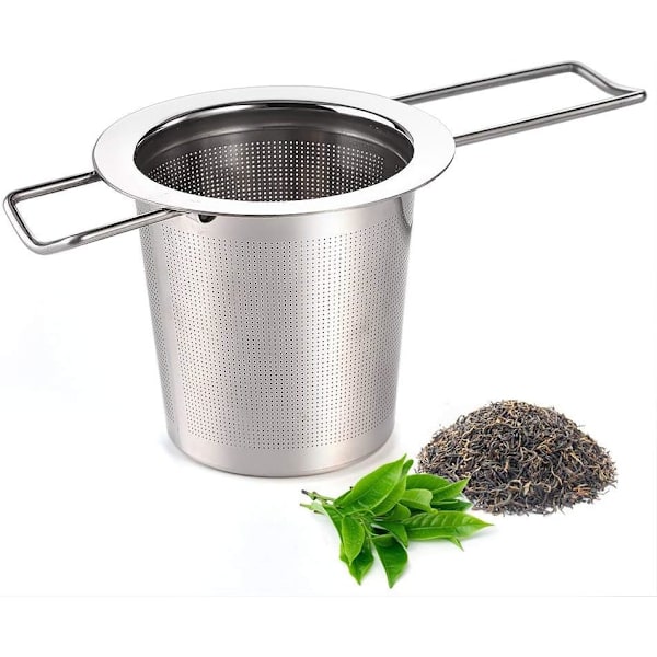 Teinfuser i rustfritt stål, tesil, tebrygger, filter med fold