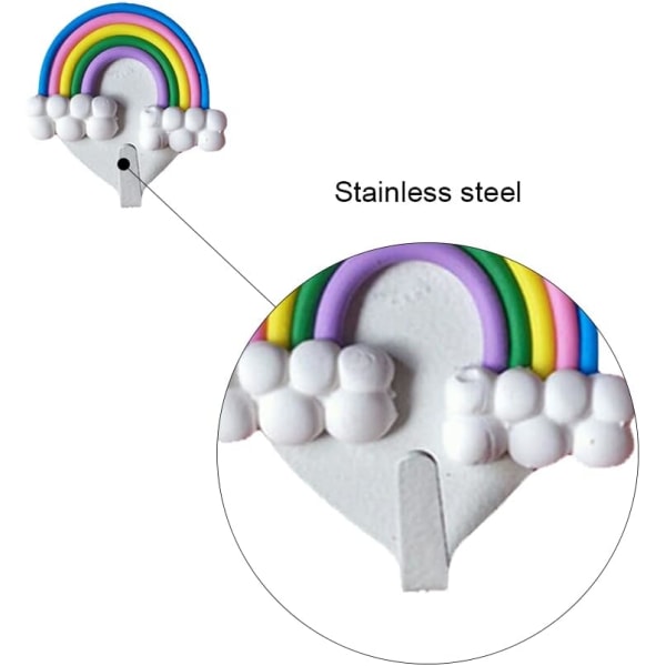 4 kpl, sateenkaaren seinäkoukut pyyhekuivaustelineet, luovat vaatekoukut, varten