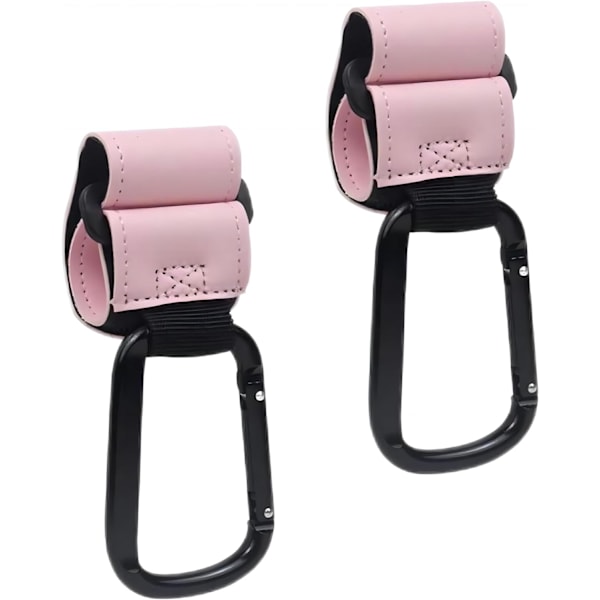 2 Pieces Stroller Hooks, Widened and Square Carabiner for Handbag